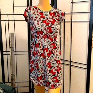 LuLaRoe Kids (2) Two Casual Dresses - Mininie Mouse Red/Gray and Polka Dot